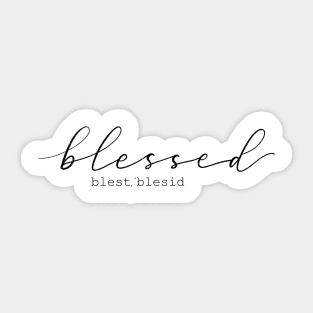 Blessed Lettering Sticker